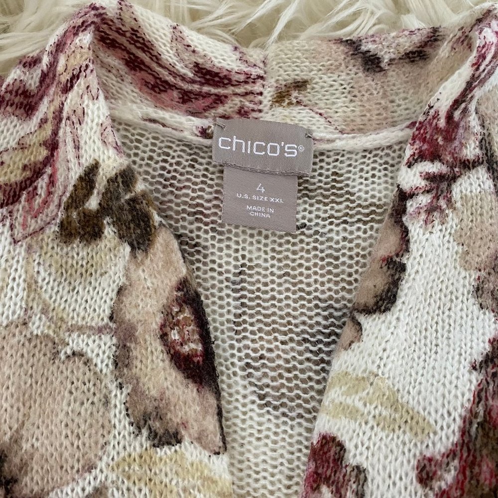 Chico's Boho Paisley Floral Cardigan - Picture 5 of 7
